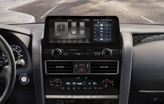2023 Nissan Armada touchscreen and front console | Mitchell Nissan in Enterprise AL